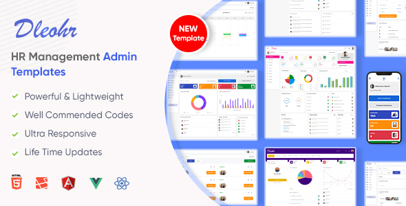 Dleohr - Leave & Employee HR Management Admin Templates (HTML + Laravel + React + Angular + Vue)