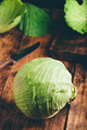 White Cabbage on Wooden Table - PhotoDune Item for Sale