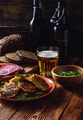 Potato Pancakes with Glass of Beer - PhotoDune Item for Sale