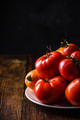 Fresh red and yellow tomatoes on plate - PhotoDune Item for Sale