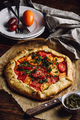 Baked tomato galette on baking paper - PhotoDune Item for Sale