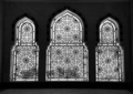 Islamic pattern in Al masjid al haram mosque windows -  black and white background art - Mecca - PhotoDune Item for Sale