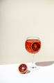 Rosso tonic alcoholic cocktail drink with red vermouth, tonic, orange and ice  - PhotoDune Item for Sale
