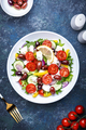 Greek salad with feta cheese, kalamata olives, red tomato, yellow paprika, cucumber and red onion - PhotoDune Item for Sale