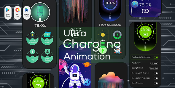 Ultra Charging Animation - Ultra Charging 3D Animation - 4D Charge Animate - Theme Art App - Charge