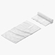White Flat and Rolled Big Towel - bath shower fiber towels - 3DOcean Item for Sale