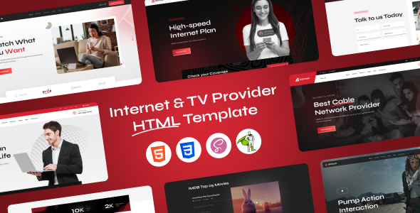 Akhash - Internet and TV Provider HTML5 Template + RTL