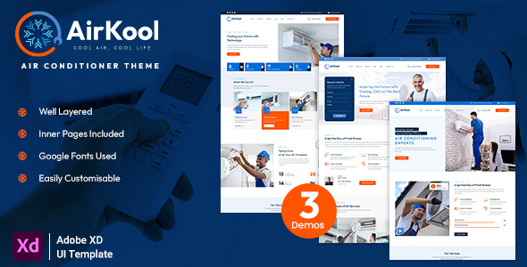 AirKool - Air Conditioning & Heating Company XD Template