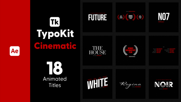 Typo Kit Cinematic Titles for After Effects