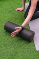 Myofascial release massage Fitness,fit,Girl engaged in stretching fascia fitness gym. MFR,Wellness,  - PhotoDune Item for Sale