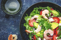 Strawberry, shrimp and herbs healthy salad with arugula, avocado and onion - PhotoDune Item for Sale