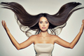 Portrait of a beautiful woman with a long straight hair. - PhotoDune Item for Sale