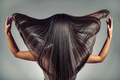 Back view of a brunette woman with a long straight hair. - PhotoDune Item for Sale