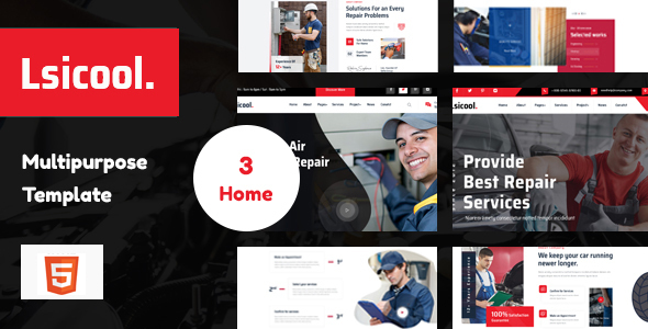 Lsicool- AC & CAR Repair Multipurpose HTML5 Template