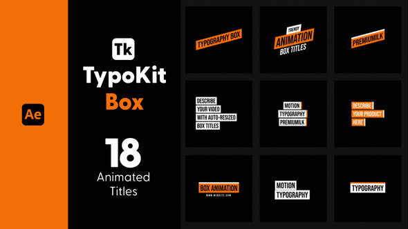 Typo Kit Box Titles for After Effects