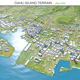 Oahu City Island Terrain 3d model 90km - 3DOcean Item for Sale