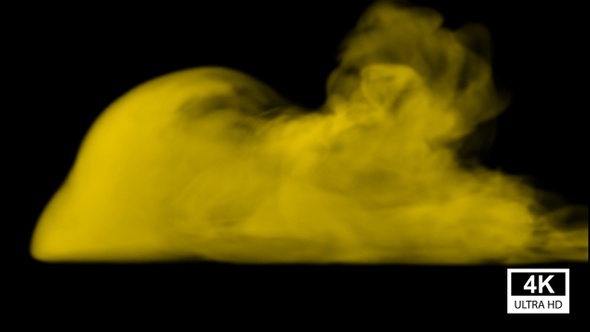 Yellow Smoke Falling 4K