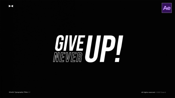 Kinetic Typography Titles 2.0 \ AE alt