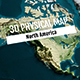 3D Physical Map - North America PP - VideoHive Item for Sale