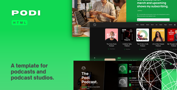 Podi - A Template for Podcasts and Podcast Studios