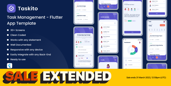 Taskito – Task Management Flutter App Template