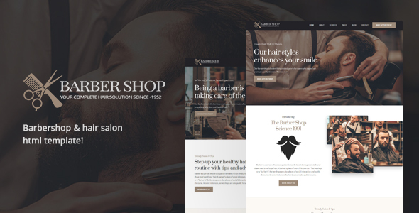 BarberShop & Hair Salon HTML Template