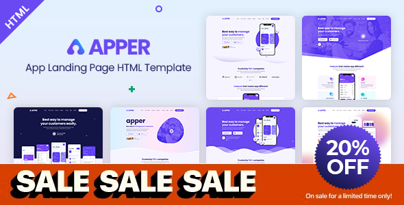 APPER - App Landing Page HTML Template