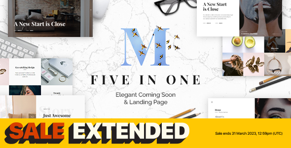 Mixio – Five in One Coming Soon and Landing Page Template