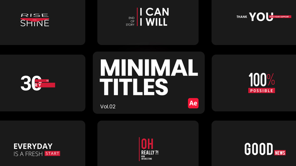 Minimal Titles 02 for After Effects