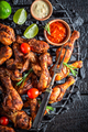 Hot and spicy roasted chicken leg with spices and herbs. - PhotoDune Item for Sale