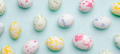 Happy easter pattern template with decor of colorful pastel colors easter eggs .Mockup design for in - PhotoDune Item for Sale