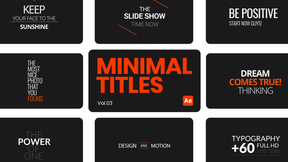 Minimal Titles 03 for After Effects