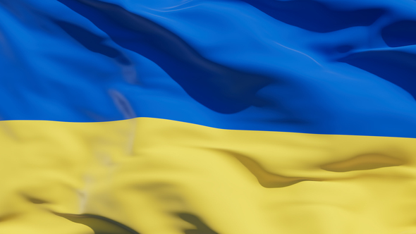 Fluttering in the wind the National flag of the country of Ukraine