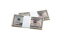Bundle of US dollar bills isolated on white - PhotoDune Item for Sale