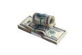 Bundle of US dollar bills isolated on white - PhotoDune Item for Sale