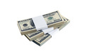 Bundle of US dollar bills isolated on white - PhotoDune Item for Sale