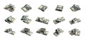 Big set of bundles of US dollar bills isolated on white - PhotoDune Item for Sale
