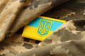 Military camouflage fabric with ukrainian flag on uniform chevron - PhotoDune Item for Sale