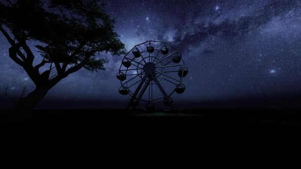 Ferris Wheel and Milky Way View