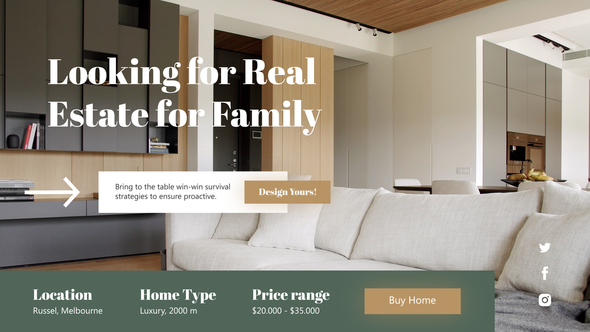 Real Estate Video Display After Effect Template