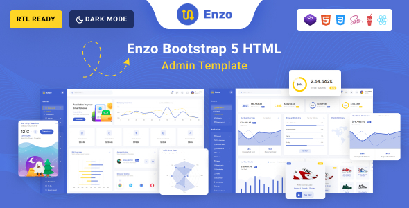 Enzo - Bootstrap 5 & React Admin Dashboard Template