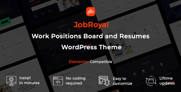 JobRoyal – Work Positions Board and Resumes WordPress Theme