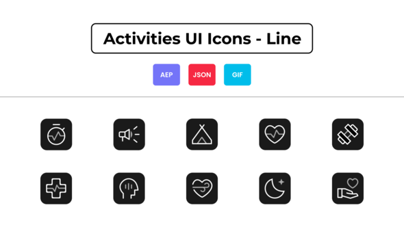 Activities UI Icons - Line
