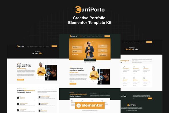 Curriporto - Creative Portfolio Elementor Pro Template Kit
