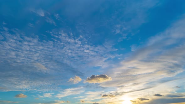 Clouds background.Blue sky white clouds Cloudscape timelapse Amazing summer blue sky Time Lapse