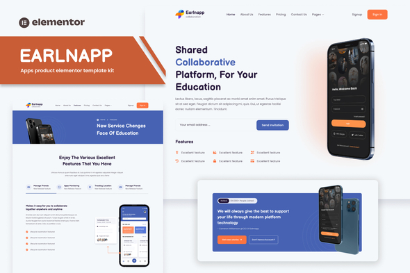 Earlnapp - Shared Collaborative Education Platform Template Kits