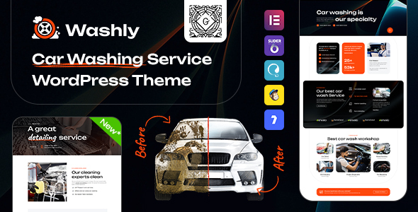 Washly - Car Wash Service WordPress Theme + Gutenberg