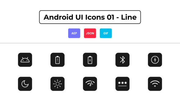 Android UI Icons 01 - Line