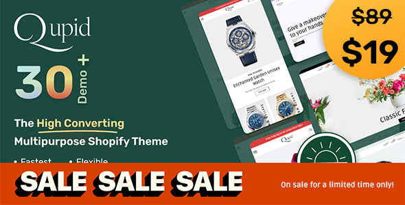 Qupid – The High Converting Multipurpose eCommerce Shopify Theme OS 2.0