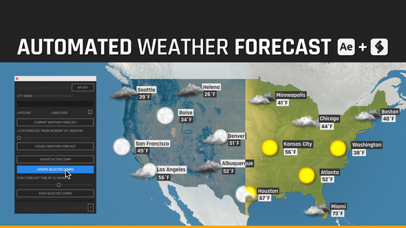 Automated WEATHER Forecast - Script and Template for After Effects